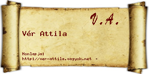 Vér Attila névjegykártya