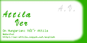 attila ver business card